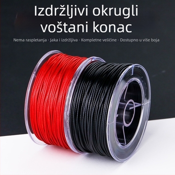 Voskom premazan pleteni konac za izradu nakita, konac za ogrlice i narukvice, DIY materijali za privjeske