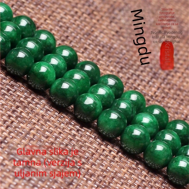 8A zelene jadeit chalcedon labave za DIY nakit