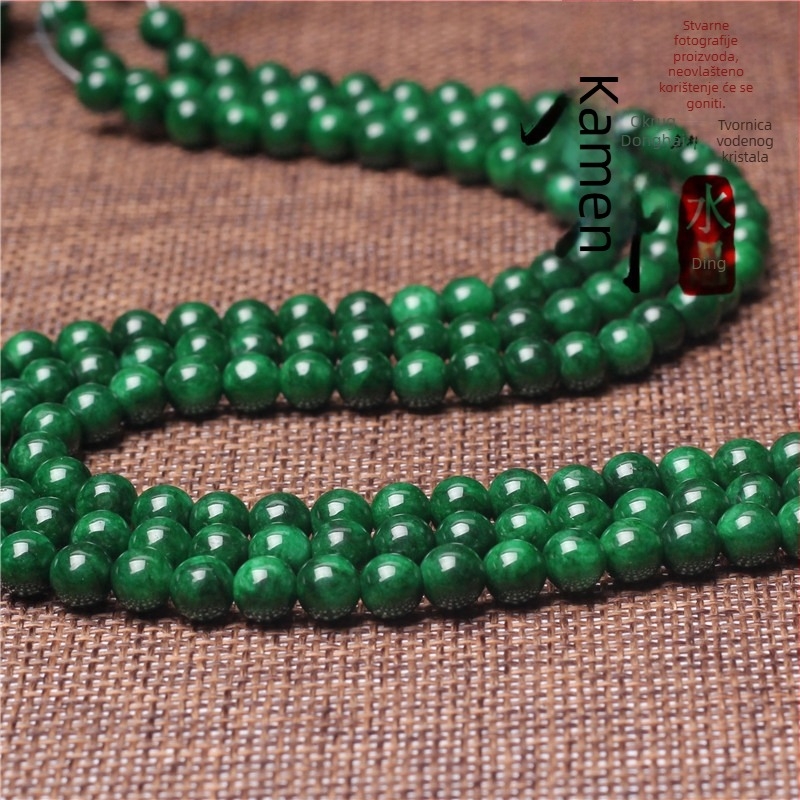 8A zelene jadeit chalcedon labave za DIY nakit