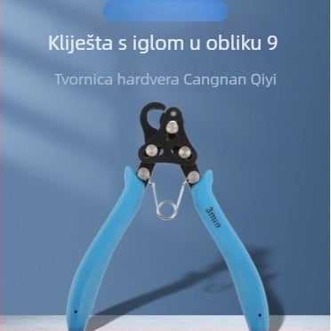 Klešta u obliku devet za DIY izradu nakita, probijanje perlica, izradu naušnica i omatanje žice zlatom, srebrom i bakrom