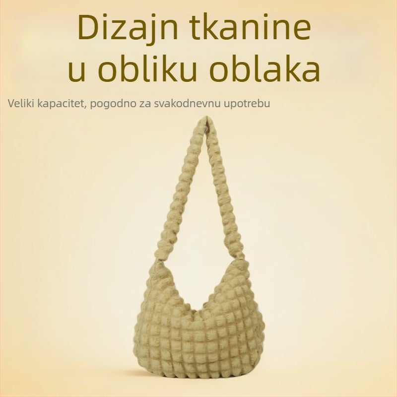 Ženska torba s motivom oblaka, velika kapaciteta, za svakodnevnu upotrebu i posao, preko ramena