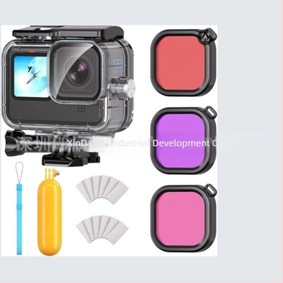 GoPro Hero 9-13 vodootporna kućišta s filtrima i plutajućom šipkom – set dodataka za ronjenje