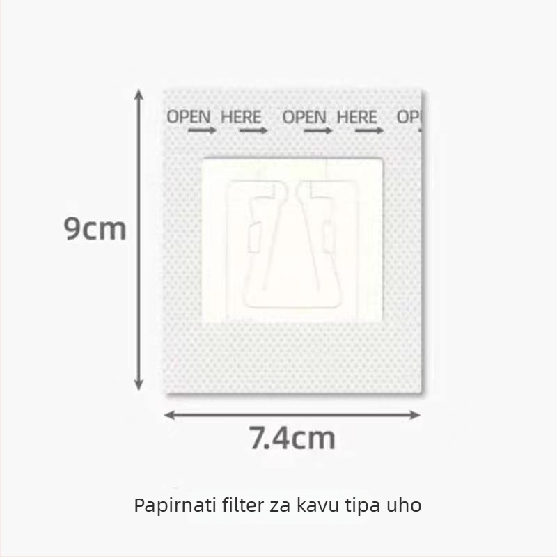 Jednokratni papirnati filteri za kavu za pour-over s mrežastim lijevkom