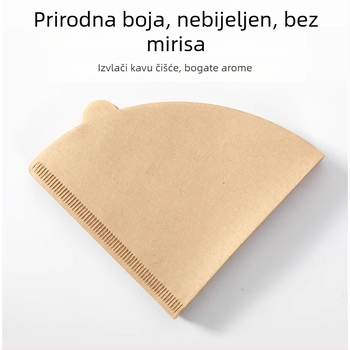 Filtr papir za kavu za V60 – oblik fan, konični papir za ručno pripremljenu kavu