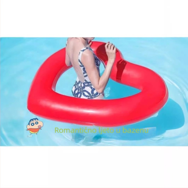 PVC plivački prsten za parove, srcolikog oblika, ekstra velik, debeli, za muškarce i žene