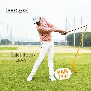 MELELINKS Golf Pan sa Šipkom, Izvlačivi Uređaj za Vježbanje Zamaha