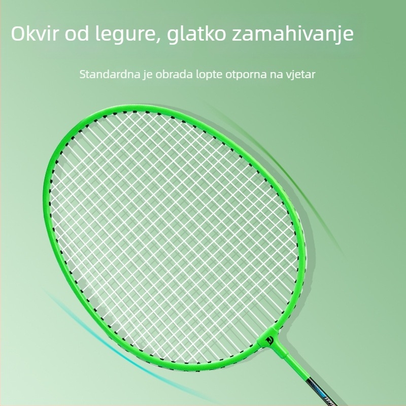Junde 180 željezna legura - izdrživa badminton raketa set za odrasle i djecu