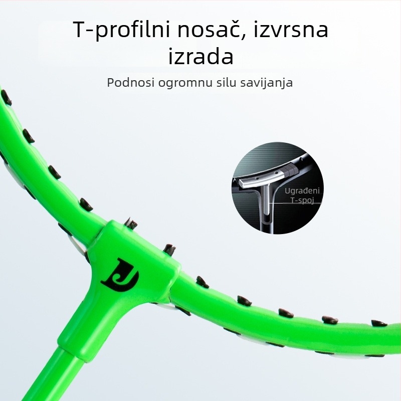 Junde 180 željezna legura - izdrživa badminton raketa set za odrasle i djecu