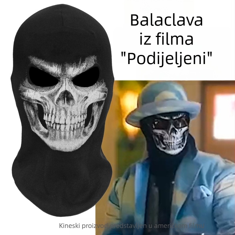 Balaclava s lobanjom Grim Reaper za Halloween