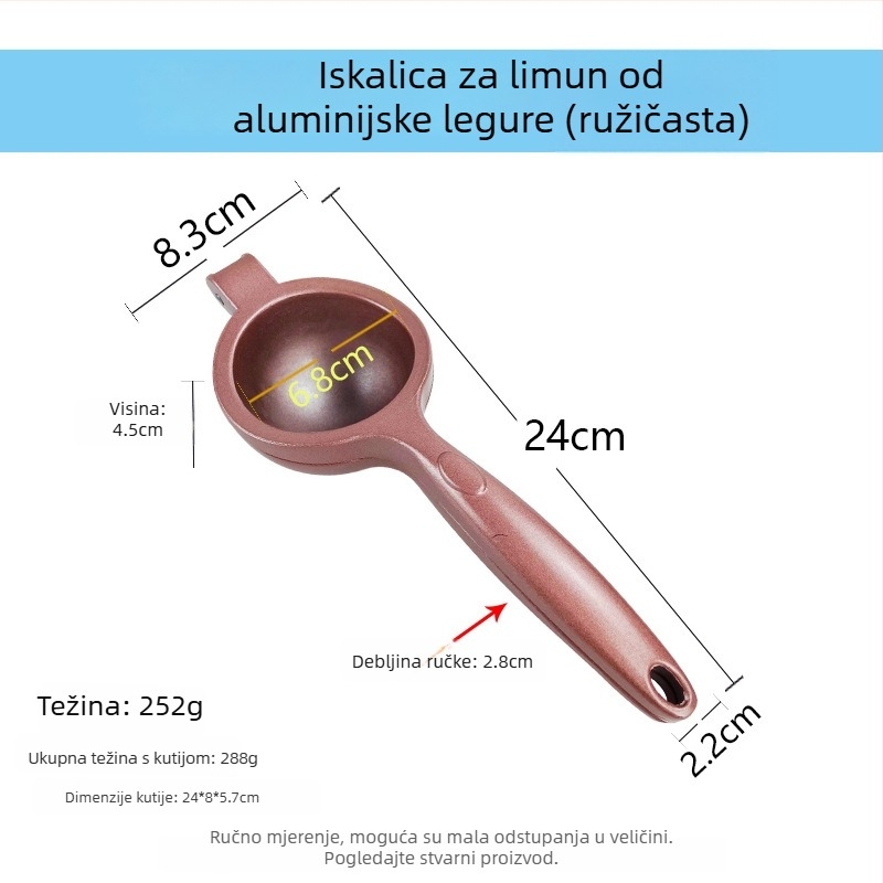 Aluminiujski pres za limune, mali kućni citrusni pres, iscijeđivač voćnih sokova