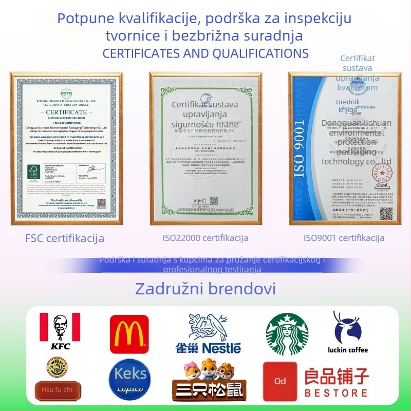 Prilagođeni papirni tubusi za torte, papirnate posude za deserte, sigurni za hranu, ekološki okrugli papirnati tubusi, otiskivi