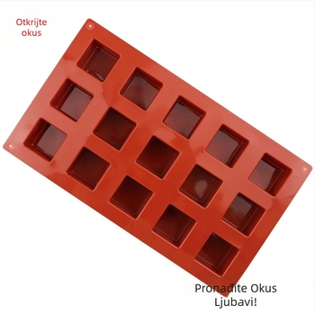 Silikonska forma s 15 otvora, 3D kubična forma za mousse tortu i čokoladu