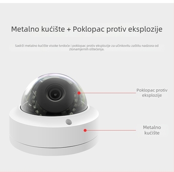 5 MP unutarnja hemisferna HD kamera otporna na eksplozije za stropnu ugradnju, pogodna za lifte