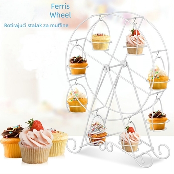 8-pozorni rotirajući Ferris wheel stalak za torte – stalak za muffine, DIY alat za pečenje