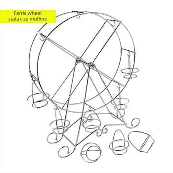 8-pozorni rotirajući Ferris wheel stalak za torte – stalak za muffine, DIY alat za pečenje