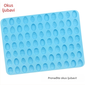 77‑prostorni silikonski kalup za uskršnja jaja, za DIY kekse i čokoladu, pravokutni kalup za pečenje