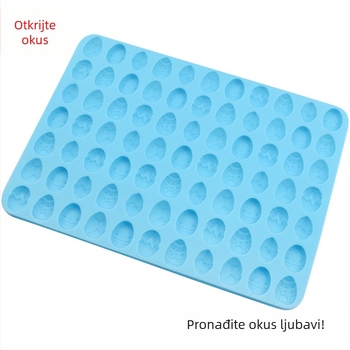 77‑prostorni silikonski kalup za uskršnja jaja, za DIY kekse i čokoladu, pravokutni kalup za pečenje