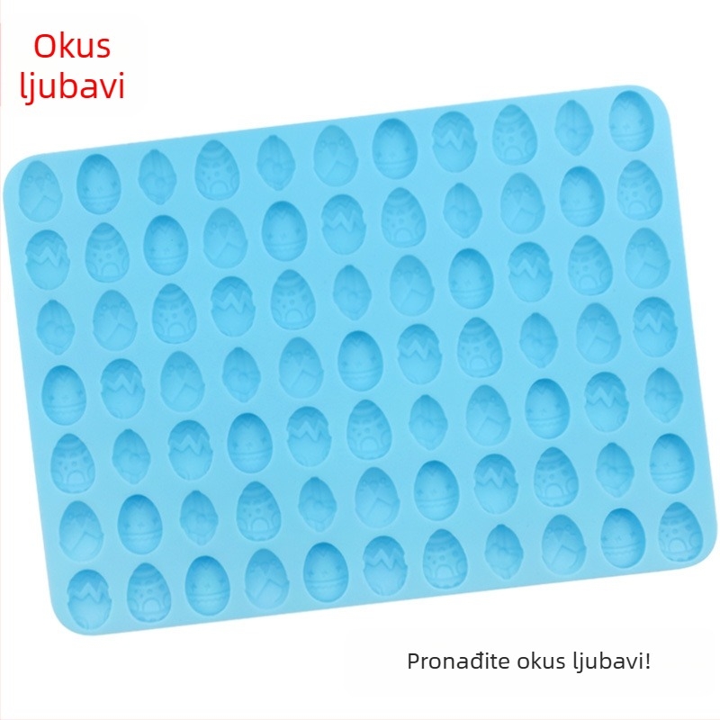 77‑prostorni silikonski kalup za uskršnja jaja, za DIY kekse i čokoladu, pravokutni kalup za pečenje