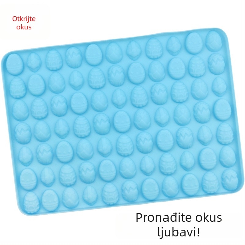 77‑prostorni silikonski kalup za uskršnja jaja, za DIY kekse i čokoladu, pravokutni kalup za pečenje