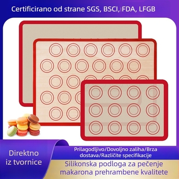 Set od tri silikonove podloge za pečenje, neprijanjajuće, otporne na visoke temperature