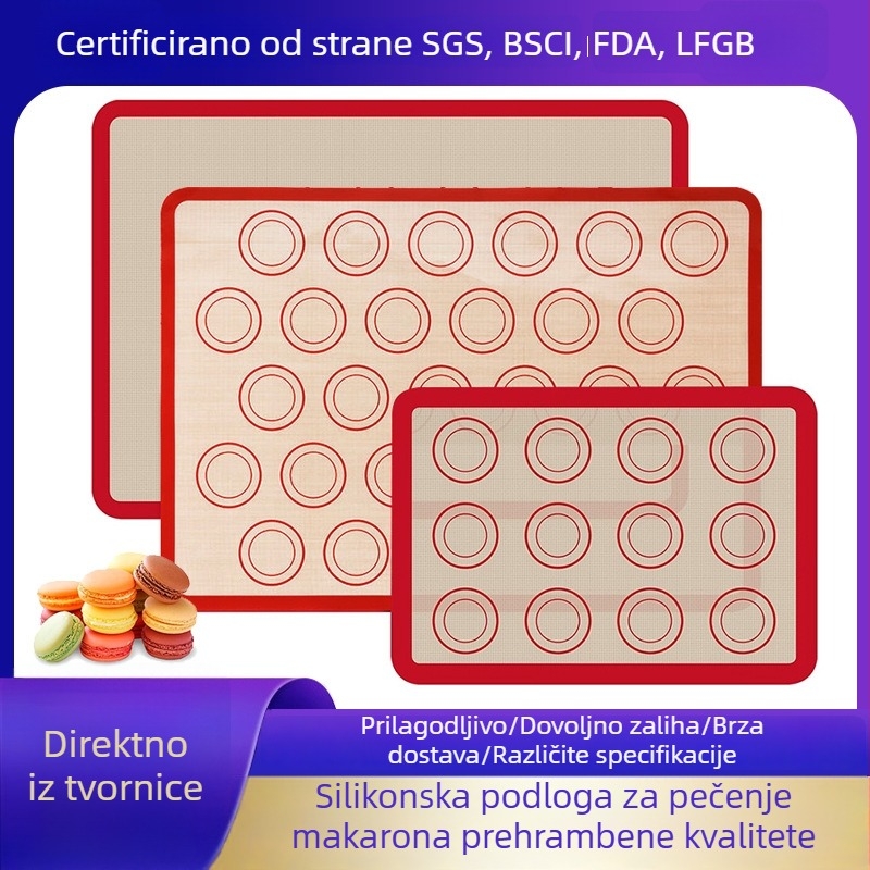 Set od tri silikonove podloge za pečenje, neprijanjajuće, otporne na visoke temperature