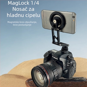 Magnetski držač za telefon s proširenjem za više uređaja, rotirajući nosač kamere i metalna hladna cipica za fotografiju i prijenos uživo