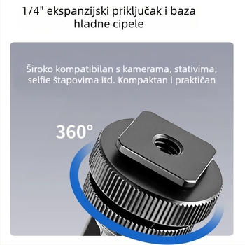 Magnetski držač za telefon s proširenjem za više uređaja, rotirajući nosač kamere i metalna hladna cipica za fotografiju i prijenos uživo