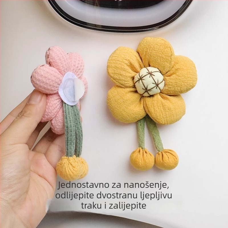 Slatka platnena cvjetna dekoracija za kacige i retrovizore