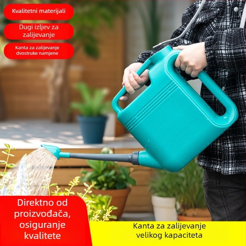 5L kanta za zalijevanje za kućnu njegu vrta s dugim izljevom, idealno za povrće i cvijeće, raspršivač
