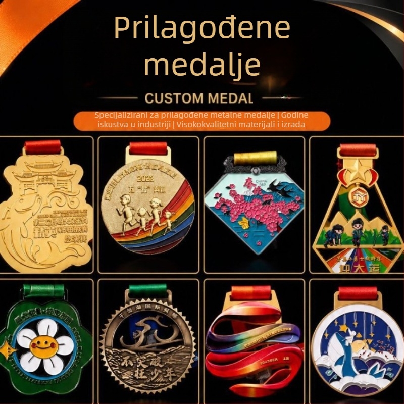 Prilagođena metalna medalja za maraton s graviranjem – memorijalna pločica