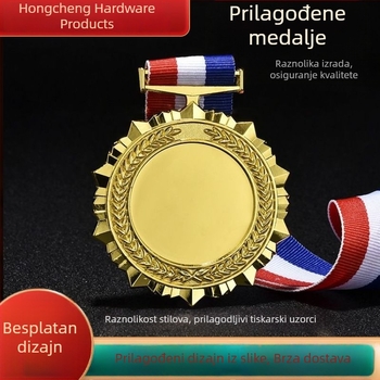 Metalna medalja za maraton u zlatnoj, srebrnoj i brončanoj boji – 80x80 mm, dizajn i proizvodnja