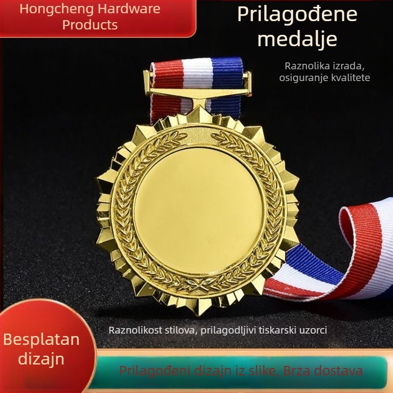 Metalna medalja za maraton u zlatnoj, srebrnoj i brončanoj boji – 80x80 mm, dizajn i proizvodnja