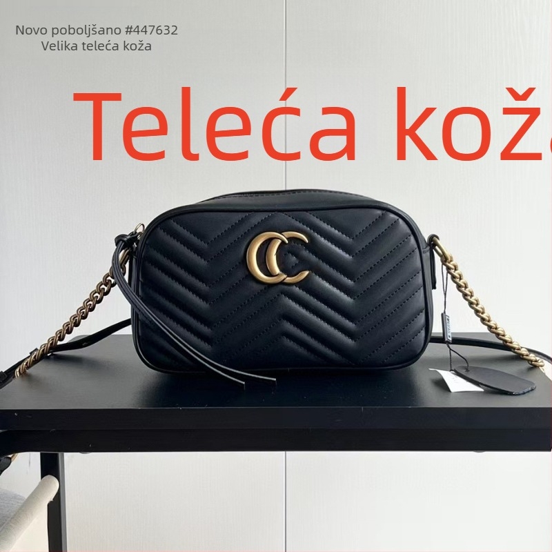 Torba od prave kože u Marmont stilu za žene, kamera torba preko ramena