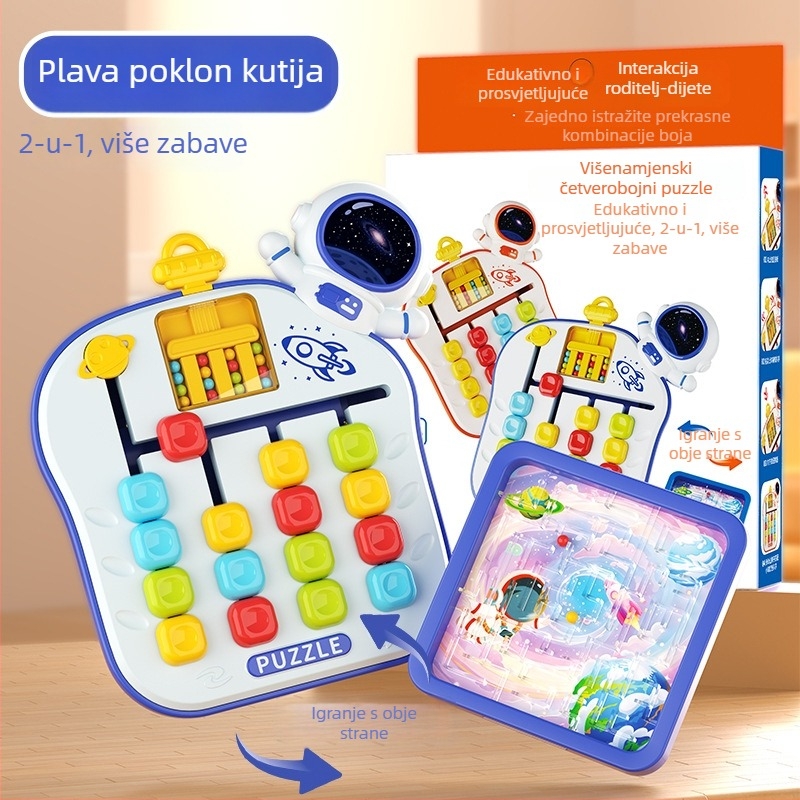 Četveroobojna šahovska igra za djecu — edukativna društvena igra za prepoznavanje boja i logičko razmišljanje (uzrast 4–6 godina)