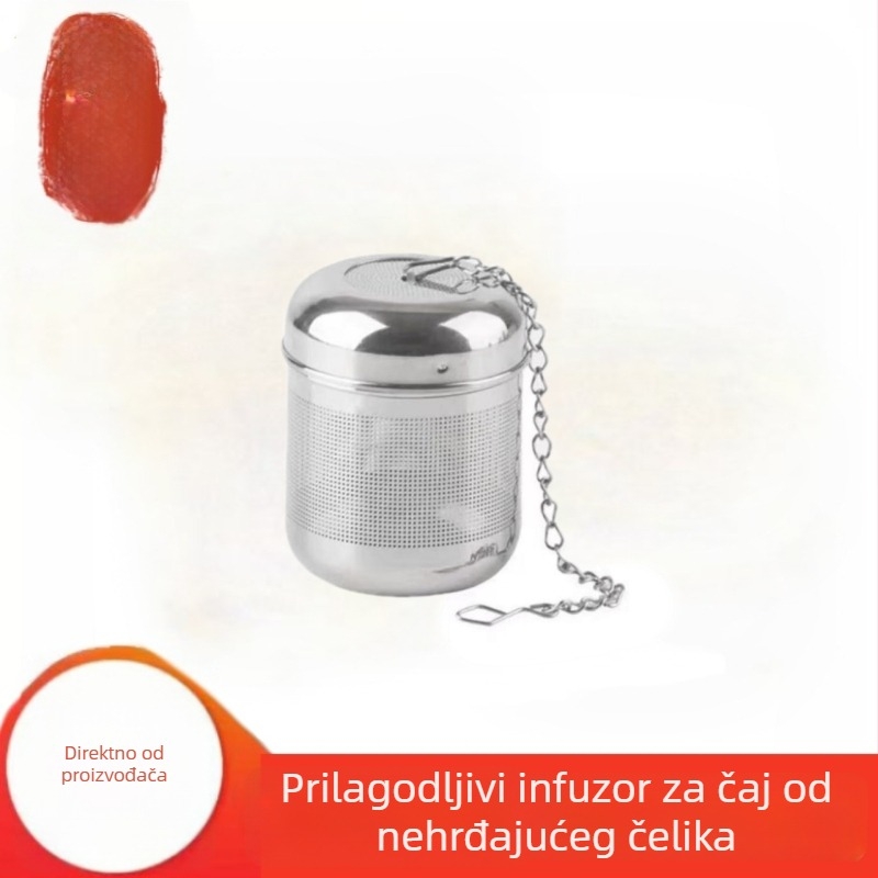Čajna cjediljka od 304 nehrđajućeg čelika s Seasoning Ball – filtr za čaj i odvojivi vodeni odjeljak za kuhanje