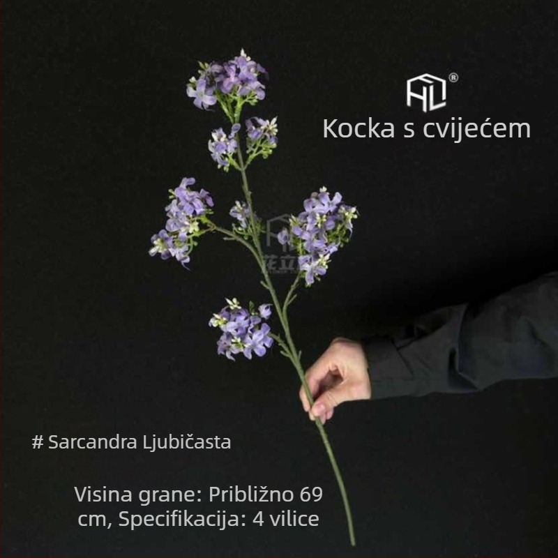 Umjetna zelena biljka s cvijetom osmantusa, novi model; kompaktni stolni cvjetni aranžman za kućnu dekoraciju i dekoraciju svadbene dvorane.