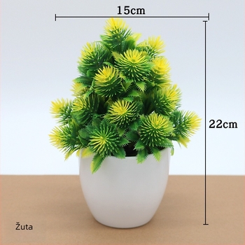 Mini umjetna biljka u plastičnom loncu za uređenje ureda, dekorativno stablo i bonsai