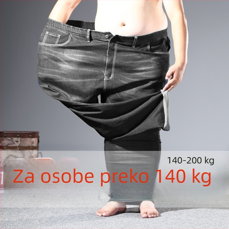 Jesensko 2021 muške traperice plus veličine, uži-straight kroj, elastične