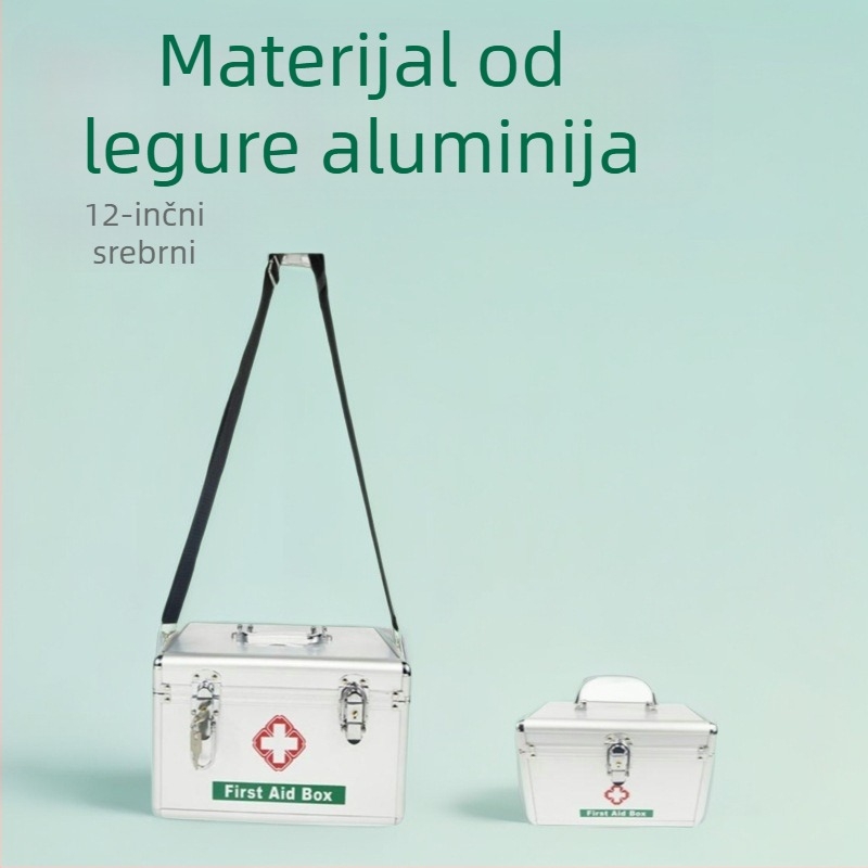Zaključavajući aluminijski medicinski komplet s dvostrukim pretincima