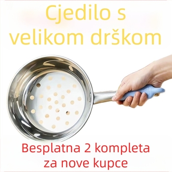 316 nehrđajući čelik, višenamjensko cjedilo za juhu i rezance, velike otvore, cjedilo za škampe