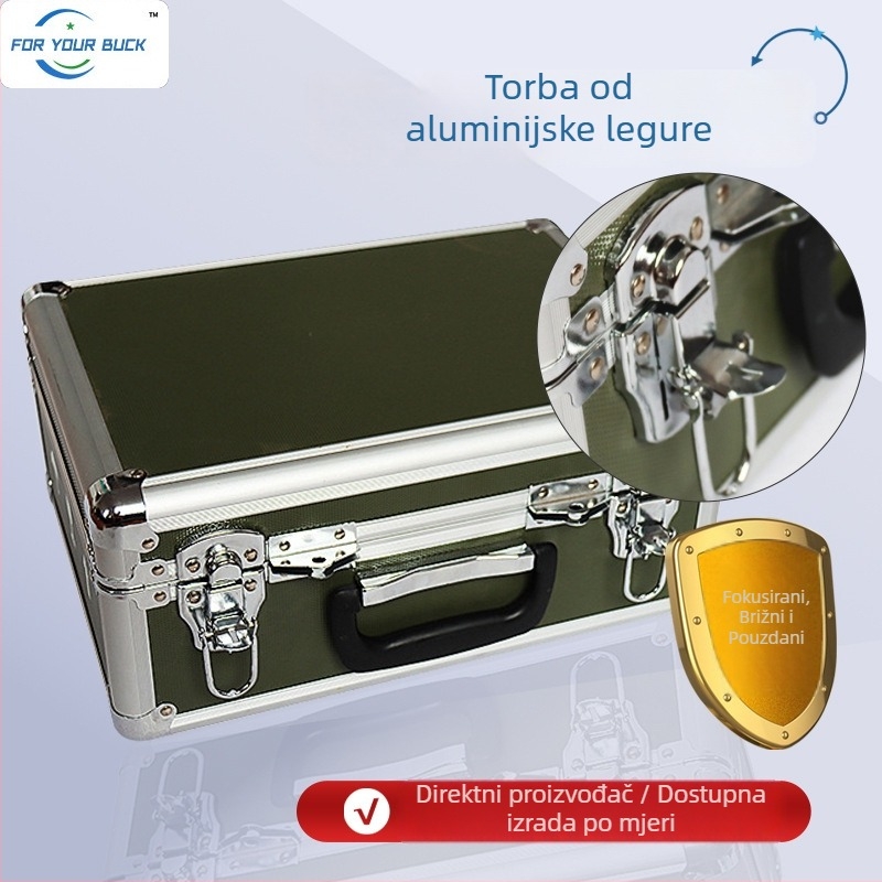 Zaključavajuća prijenosna kutija od aluminijskog legura za alate i kutija za prvu pomoć, velikog kapaciteta