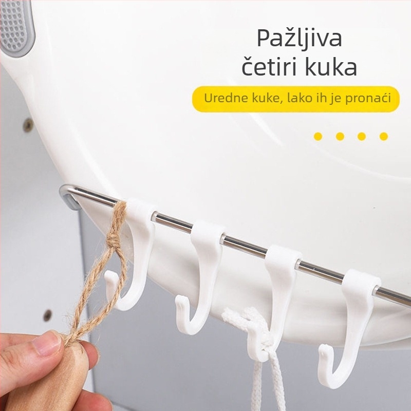 Nerđajući čelični zidni držač za umivaonik – organizator za kupaonicu i kuhinju