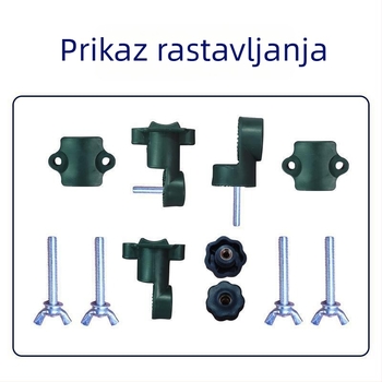 Višenamjenski ribolovni set: kišobran, stolica, univerzalni spojnik, držač štapa i posuda za mamce