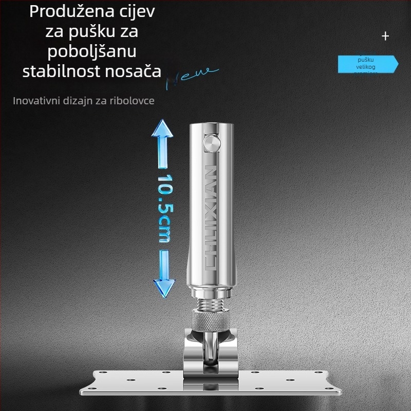 Platforma za ribolov od 304 nehrđajućeg čelika s centralnim i prednjim montiranjem, pogodna za velike ribe.