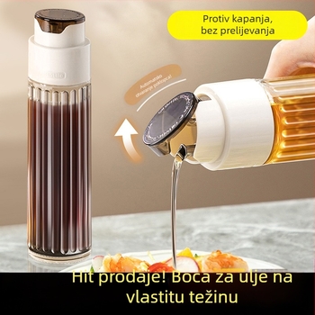 Staklena posuda s gravitacijom za ulje, bez kapljanja, automatsko otvaranje i zatvaranje, za sojin sos, ocat, kuhinjsko vino i začine