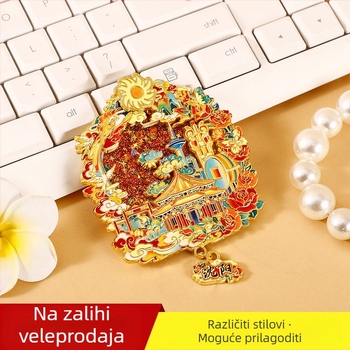 Novi magnetski magnet za hladnjak od cinkovog legura, gradski suvenir kulture, kreativni dar