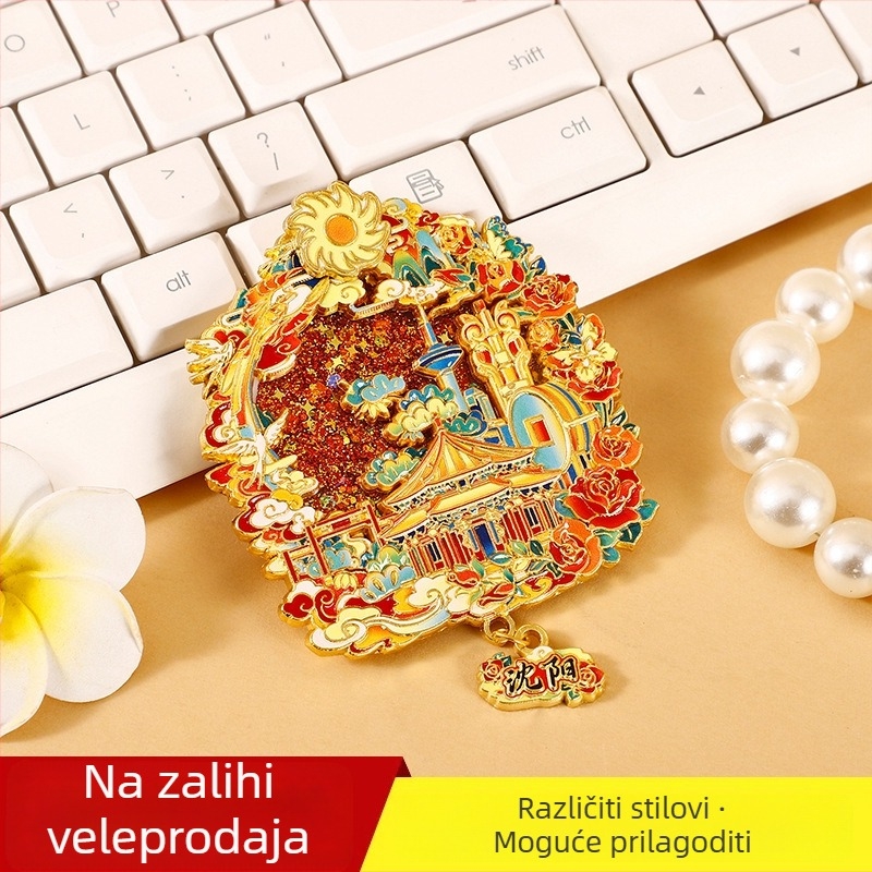 Novi magnetski magnet za hladnjak od cinkovog legura, gradski suvenir kulture, kreativni dar