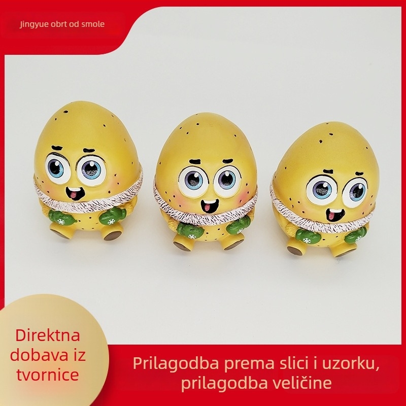 Smolnata figurica od smole u obliku djeteta u krumpiru, prilagodljiva, slatko rođendanski dar