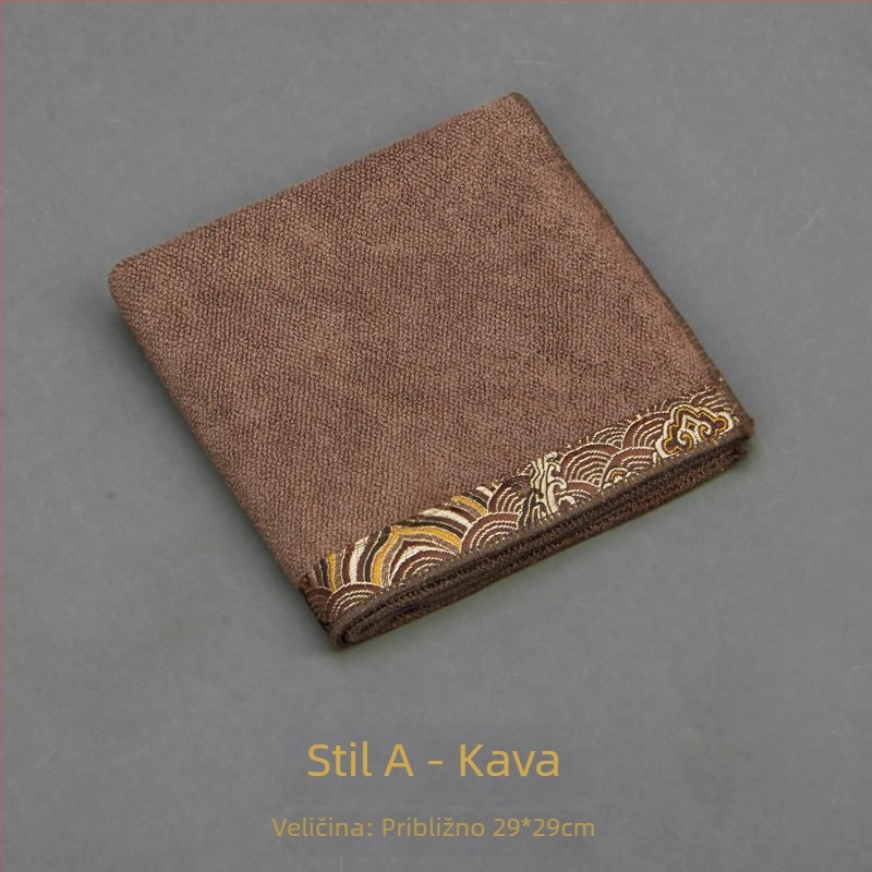 Cloud Brocade čajna krpa, upijajuća kvadratna krpa, debeli stolnjak za čaj, velika zen-stil krpa za čajnik, japanski dizajn