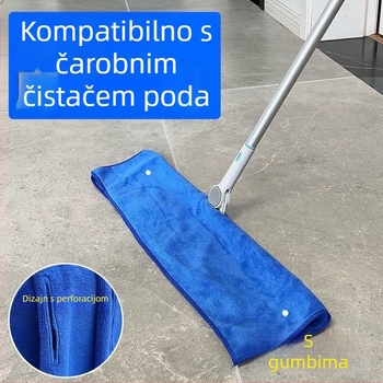 Fabrika prilagođeni čarobni mop s perforiranim krpom, višenamjenski mop s debelim poklopcem, upijajući i bez vlakana